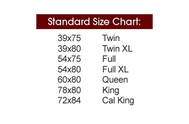 standard mattress sizes