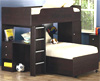 Coaster dark loft bunk bed shelves 400227