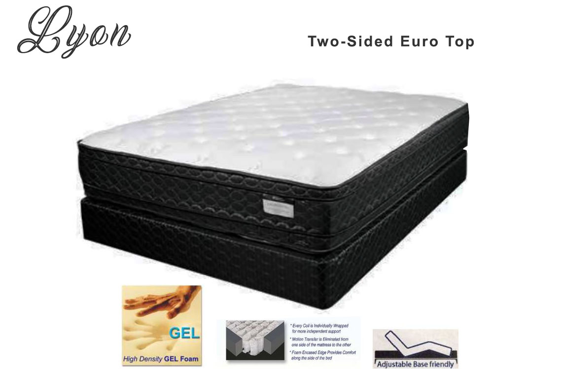 two sided luxury affordable american made organic gel euro top soft medium mattress symbol lyon